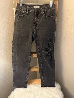 Madewell Black Washed High-Rise Jeans